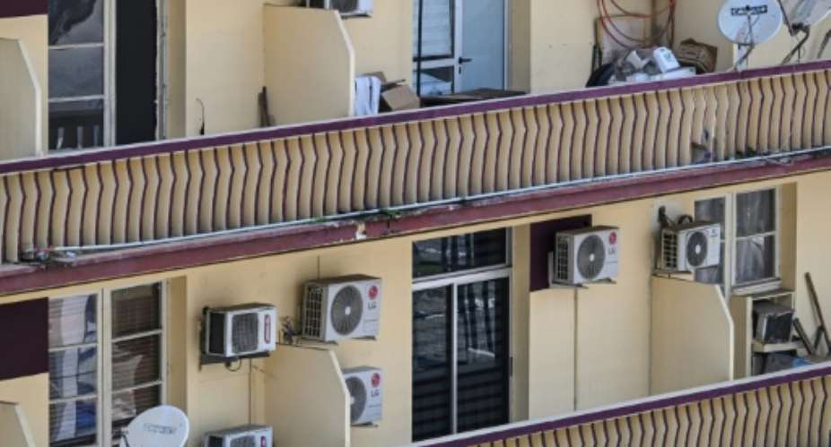 Air conditioning units are everywhere in Ivory Coasts economic capital Abidjan.  By Issouf SANOGO (AFP)