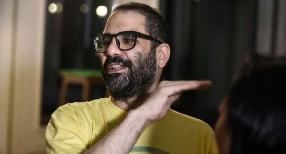 Alaa Abdel Fattah only got back to the UK a few days ago after years detention in Egypt.  By Mohamed EL-RAAI (AFP)