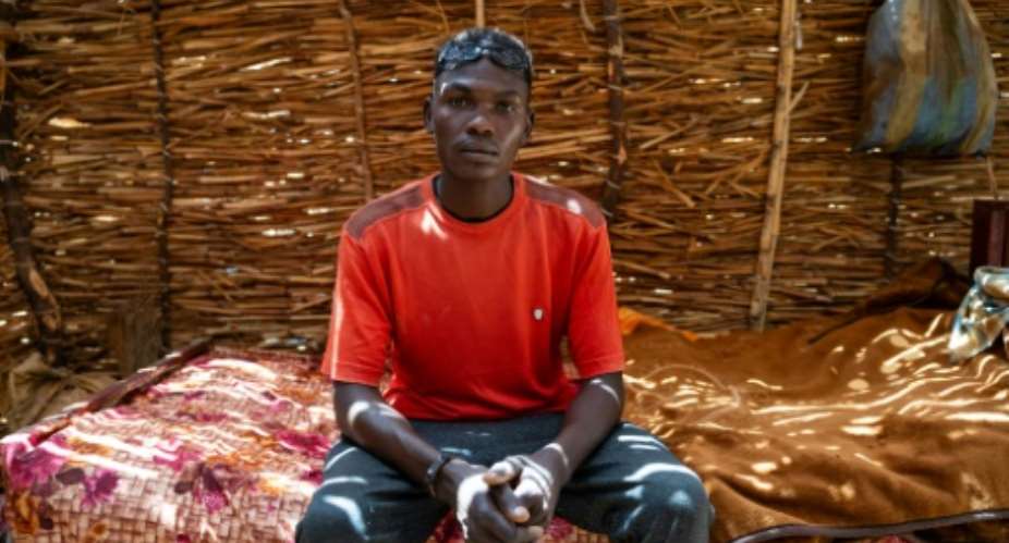 Alabaki Abbas Ishag is one of 8.5 million people displaced by fighting between Sudan's regular army and paramilitaries.  By Joris Bolomey AFP