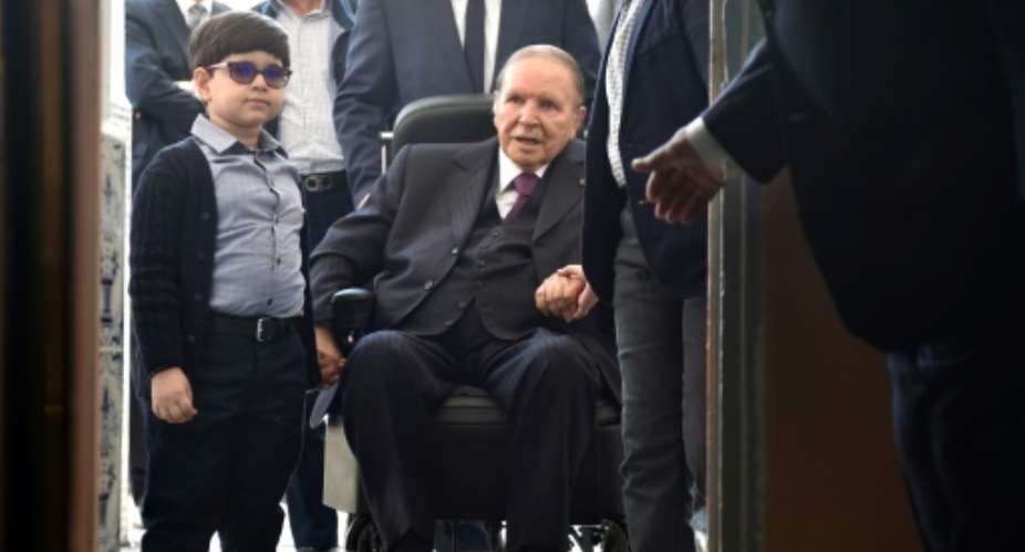 Algerian President Abdelaziz Bouteflika has faced weeks of massive protests.  By RYAD KRAMDI AFP
