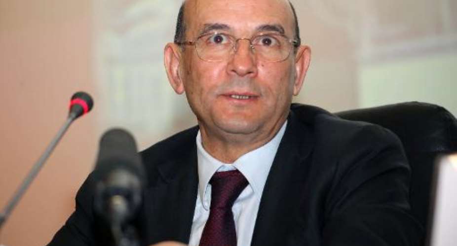 The CEO of the Sonatrach group, Abdelhamid Zerguine, speaks during a press conference in Algiers on February 7, 2012.  By  AFPFile