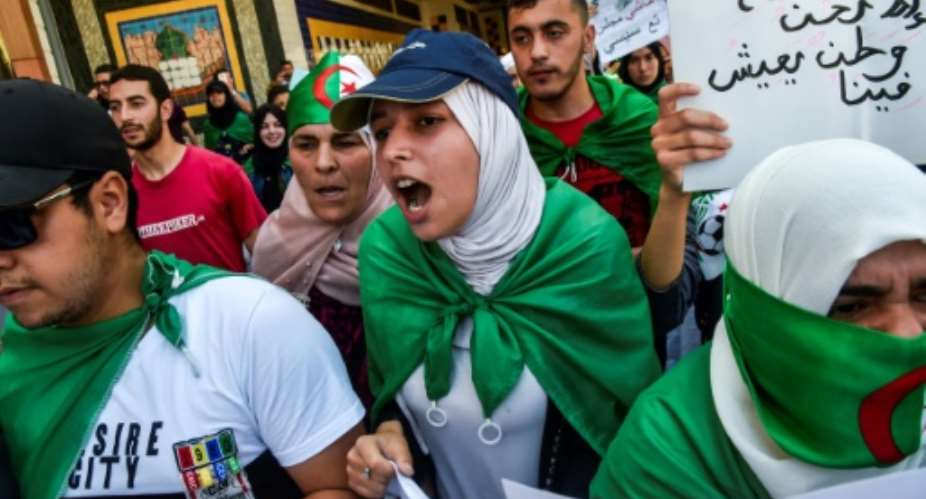 Algerian students took to the streets in the latest push to pressure the ruling elite for more change.  By RYAD KRAMDI AFP