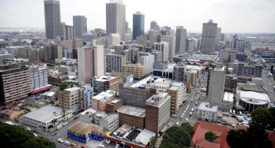 Downtown Johannesburg is pictured in February 2012.  By Stephane de Sakutin (AFP/File)