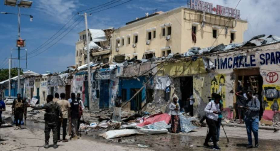 Al-Shabaab jihadists launched a 30-hour gun and bomb attack on the Hayat hotel in the Somali capital Mogadishu, killing 21 people and wounding 117.  By Hassan Ali ELMI AFPFile