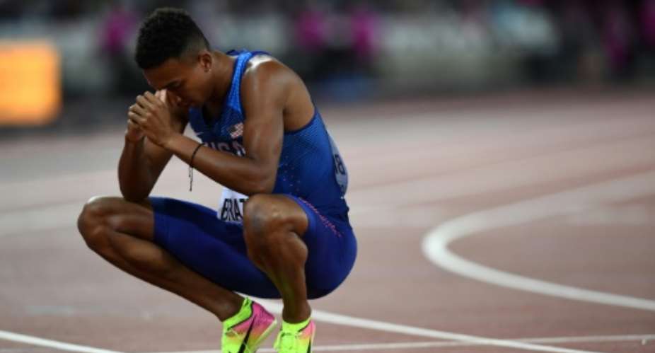 American Donavan Brazier set a US record even though he came in second to Kenya's Michael Saruni at the Millrose Games athletics meet in New York.  By Jewel SAMAD AFPFile