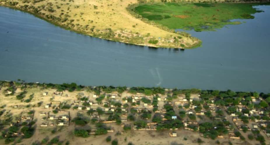 An aerial picture of Lake Chad, around 200kms from Chad capital city N'Djamena in 2016.  By SIA KAMBOU AFPFile