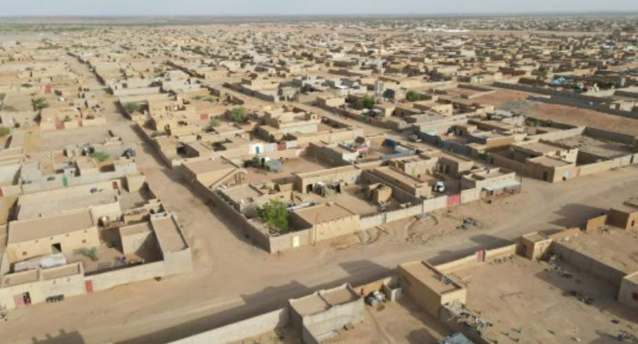 An aerial view of the desert town of Kidal, taken last year.  By SOULEYMANE AG ANARA AFPFile