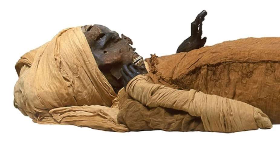 An Egyptian mummy of pharaoh: 22 kings are queens are to be moved on Saturday to a new museum site.  By - Egyptian Ministry of AntiquitiesAFP