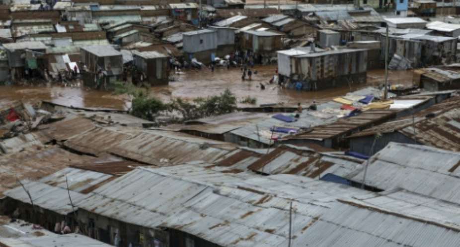 An estimated 60,000 people have been severely affected by the flash floods, according to the Nairobi county governor's office.  By SIMON MAINA AFP