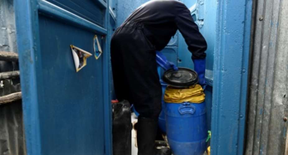An expanding fleet of eco-friendly lavatories in the Nairobi slum of Mukuru is helping cut down on people throwing their waste out of the window in a bag.  By SIMON MAINA AFP