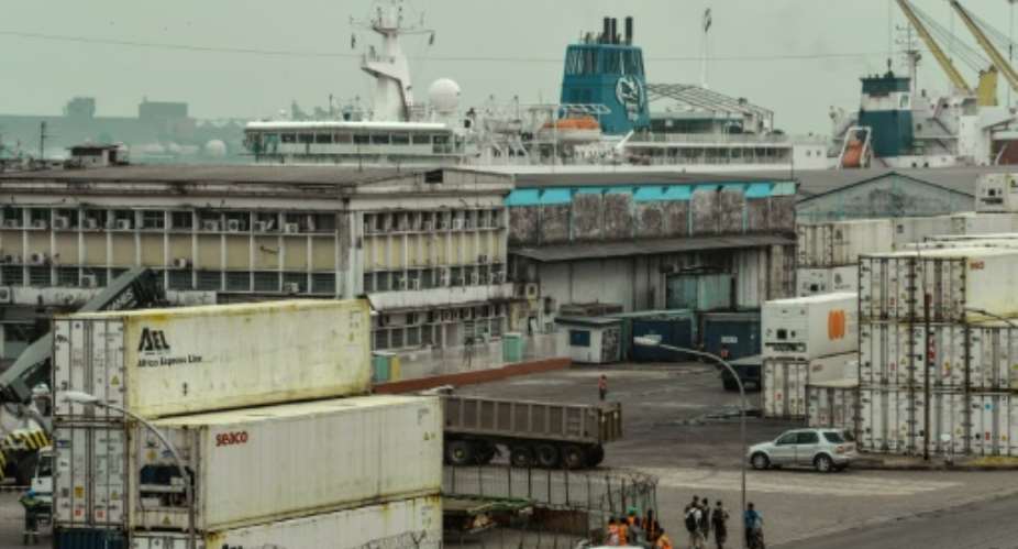 An official at the port of Douala, pictured in March 2018, confirmed the kidnappings, and said the seamen had been taken after their ship came under attack.  By Reinnier KAZE AFPFile