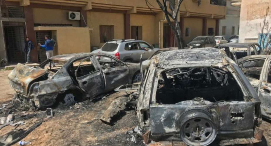 An overnight rocket attack on Tripoli overnight left six dead in what the United Nations said was the heaviest night of fighting since the offensive began nearly two weeks ago.  By Mahmud TURKIA AFP