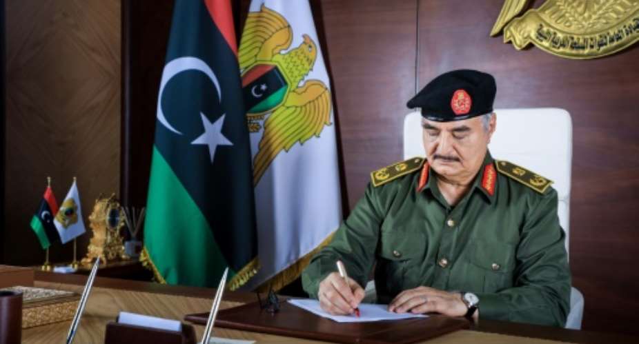 Analysts say Khalifa Haftar has lost many of his supporters.  By - Media Office of the Libyan National Army ANLAFPFile