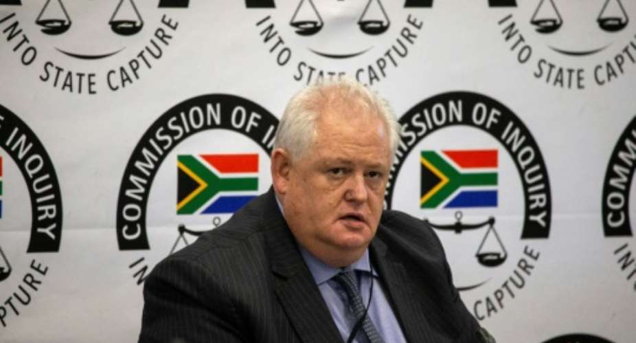 Angelo Agrizzi, former COO of Bosasa, a company that had contracts with government institutions, testifies at the Commission of Inquiry into State Capture investigating alleged corruption under ex-president Jacob Zuma.  By WIKUS DE WET AFP