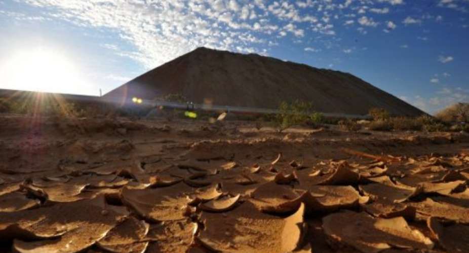 A disused mine of diamond giant De Beers is pictured on July 6 in Kommaggas, South Africa.  By Alexander Joe (AFP/File)
