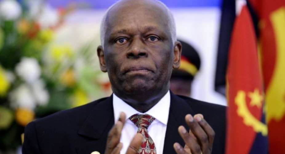 Angolan state radio said December 2,2016 that President Jose Eduardo dos Santos, seen in 2011, would not seek re-election.  By STEPHANE DE SAKUTIN AFPFile