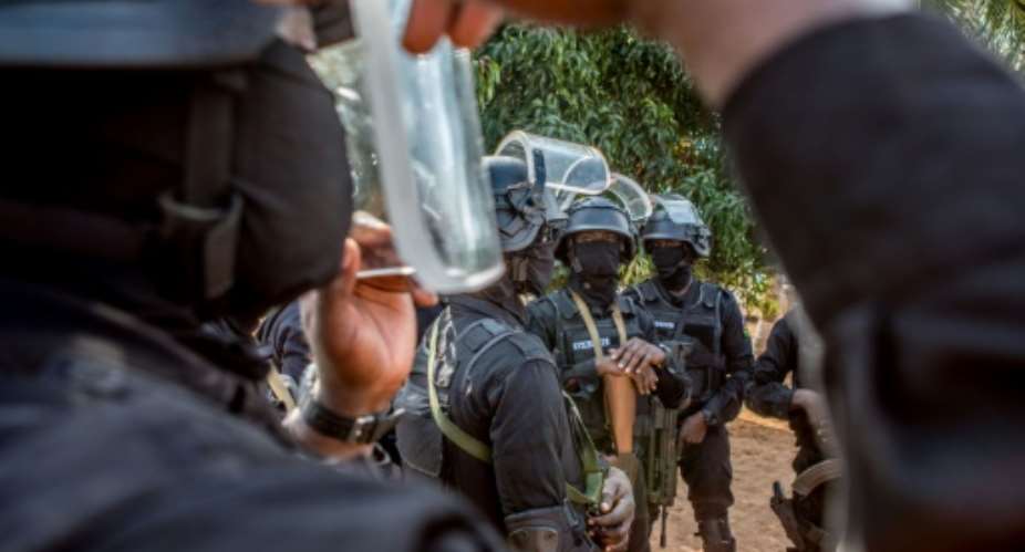 Anti-terrorist police in a training exercise in the Togolese capital Lome last week.  By Yanick Folly AFPFile