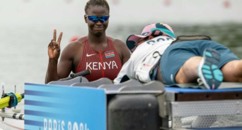 Asiya Muhammed Sururu competes during her heat at the Paris Paralympics.  By BERTRAND GUAY (AFP/File)