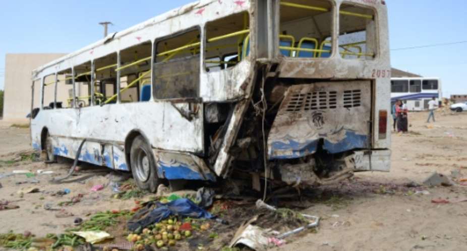 At least 16 people were killed and 85 injured on August 31, 2016, when a lorry's brakes failed and it crashed into a bus in the centre of the country.  By Rzouga Khlifi AFP