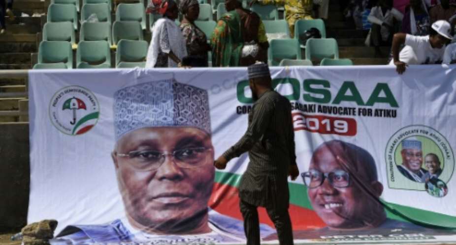 Atiku Abubakar is the frontrunner who will challenge Muhammadu Buhari for the Nigerian presidency in February's elections.  By PIUS UTOMI EKPEI AFPFile