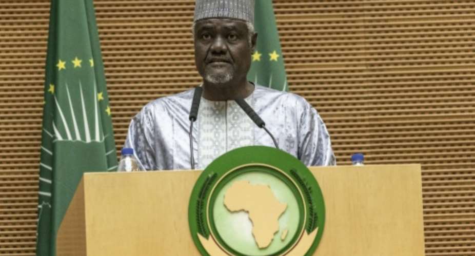 AU Commission chair Moussa Faki Mahamat highlighted the successes of the pan-African body while also acknowledging 'negative factors'.  By Amanuel Sileshi AFP