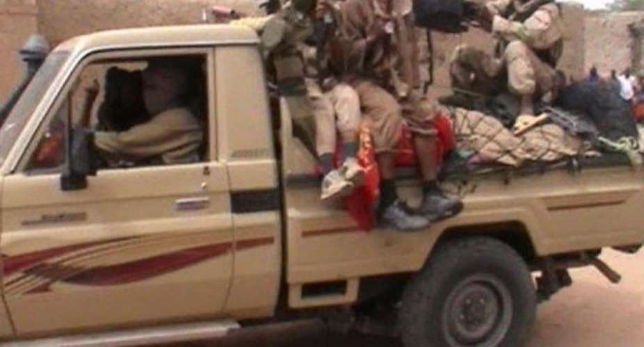 Islamist fighters are pictured in Timbuktu, Mali, after a coup in the country last month.  By Stringer (AFP)