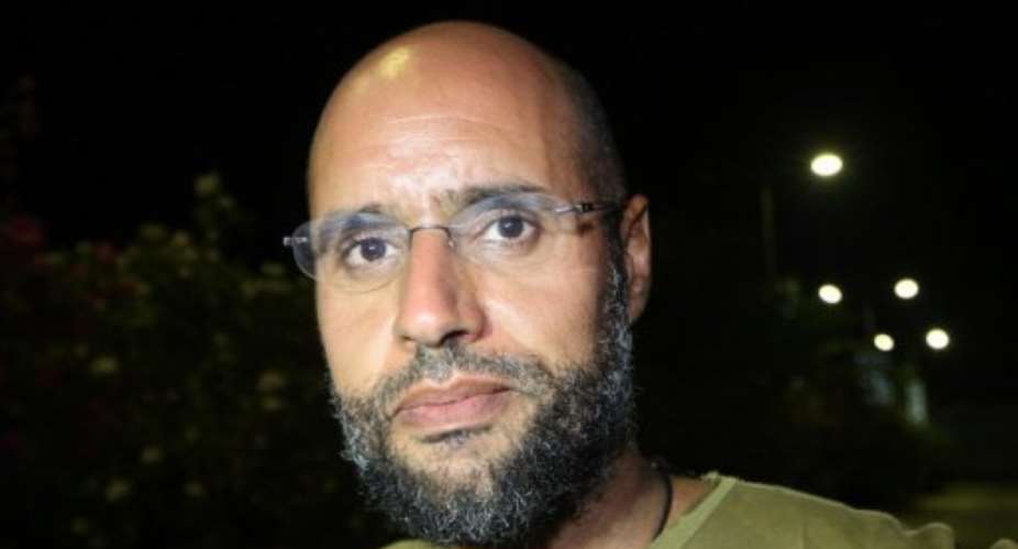 Seif al-Islam, the detained son of slain dictator Moamer Kadhafi, pictured in 2011.  By Imed Lamloum AFPFile
