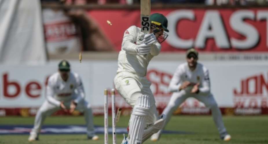 Australias Nic Maddinson was bowled for a duck to end a torturous 33-ball innings.  By Marco Longari (AFP)