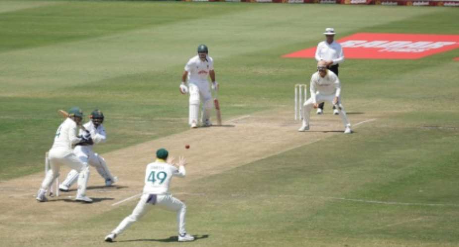 Australias Steve Smith equalled the world record of 220 catches in Test cricket when he caught South Africa Temba Bavuma before going on to take three more and claim the record outright.  By Marco Longari (AFP)
