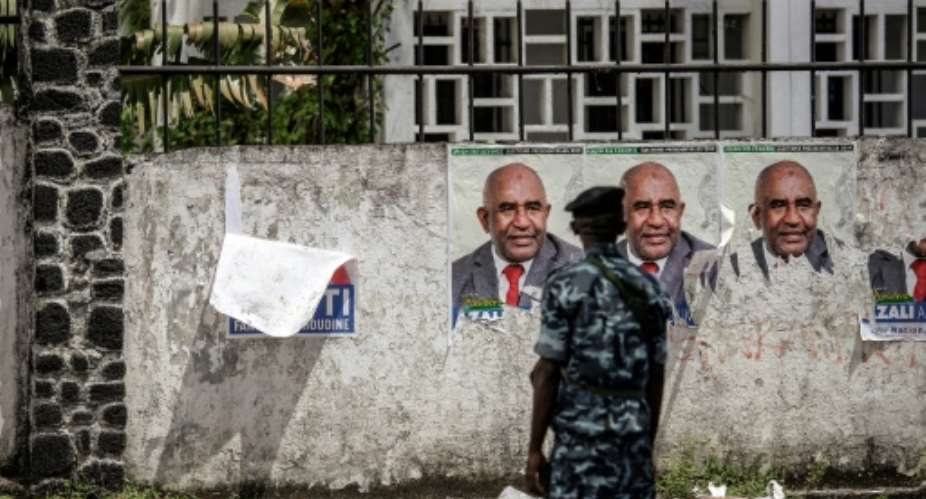 Azali Assoumani staged the poll after Comorans voted in a referendum, boycotted by the opposition, to support the extension of presidential mandates from one five-year term to two.  By GIANLUIGI GUERCIA AFP