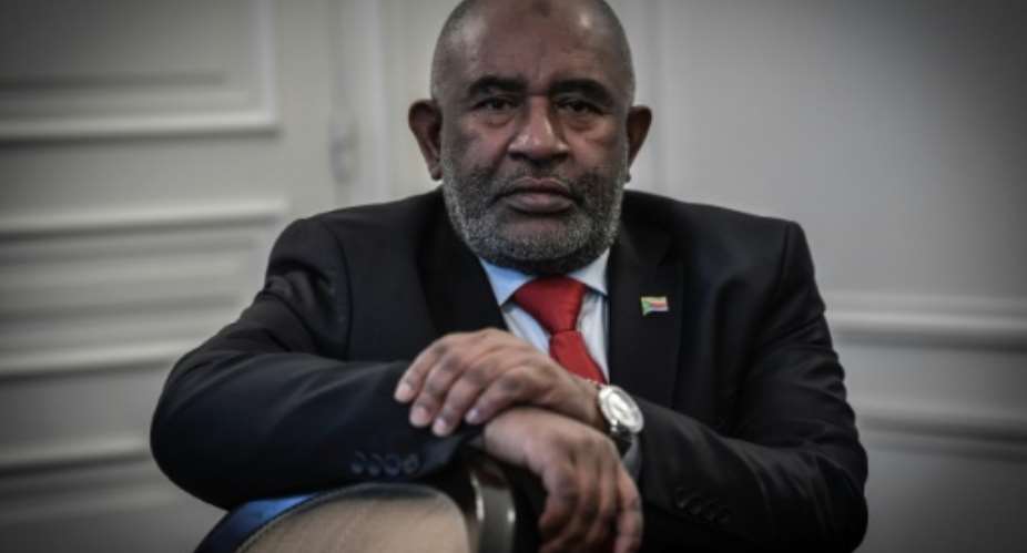Azali was re-elected president in March, but critics say the vote was badly flawed.  By STEPHANE DE SAKUTIN AFP