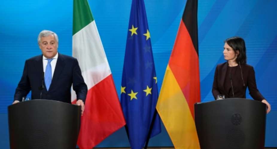 Baerbock told a joint news conference with her Italian counterpart Antonio Tajani that as long as people were dying trying to reach Europe, Berlin stood by its backing of such NGOs despite Italian complaints.  By Tobias SCHWARZ POOLAFP