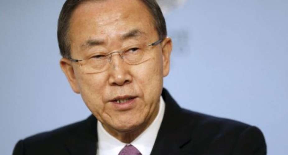 United Nations chief Ban Ki-moon speaks during a press conference in Monaco on April 4, 2013.  By Valery Hache (AFP/File)
