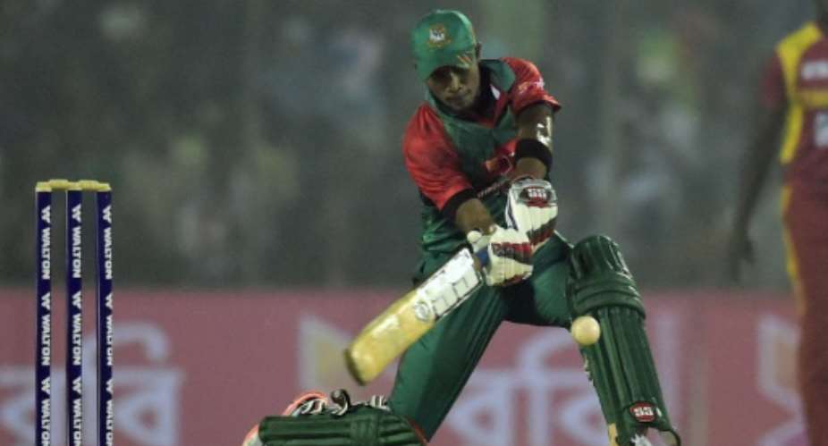 Bangladesh batsman Sabbir Rahman topscored for his side with 46 runs as they beat Zimbabwe in the first Twenty20 in Khulna on January 15, 2016.  By Munir Uz Zaman AFP
