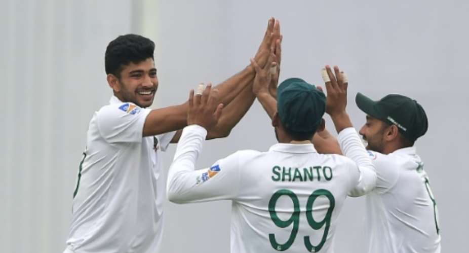 Bangladesh's Nayeem Hasan took five wickets in Zimbabwe's second innings.  By MUNIR UZ ZAMAN AFP