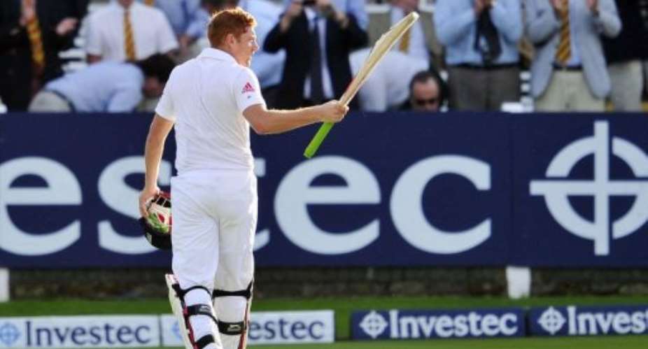 England's Jonathan Bairstow thanks the crowd.  By Glyn Kirk AFP