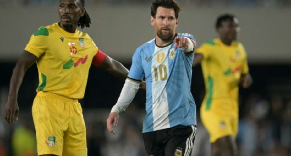 Benin, ranked 89th in the world, provided the opposition for Lionel Messis final match with Argentina.  By JUAN MABROMATA (AFP)