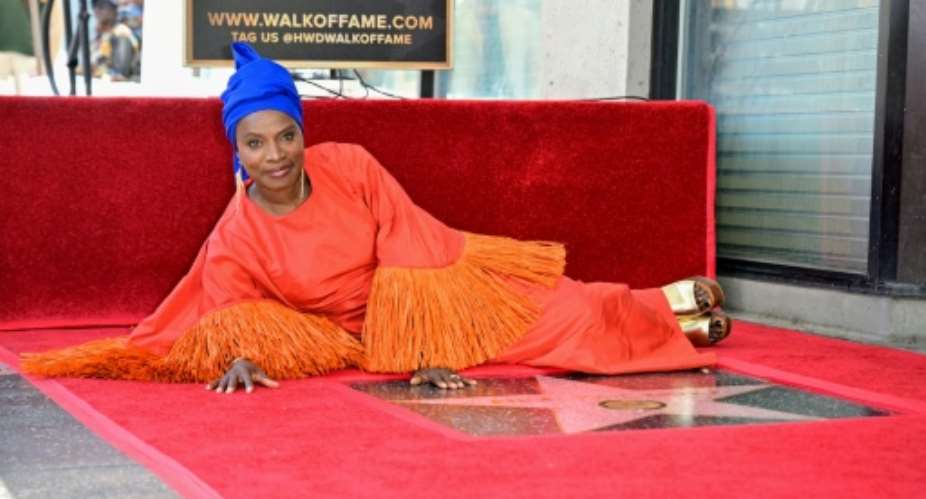 Beninese musician and actress Angelique Kidjo became the first Black African to have a star on the Hollywood Walk of Fame.  By Frederic J. Brown (AFP)