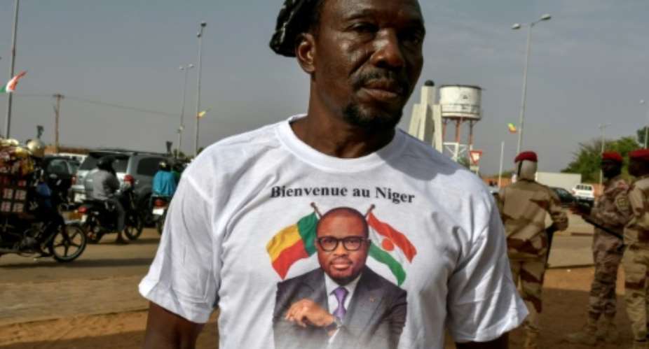 Beninese turned out for a visit by the countrys new leader Romuald Wadagni to Niger with whom ties have been strained.  By - (AFP)