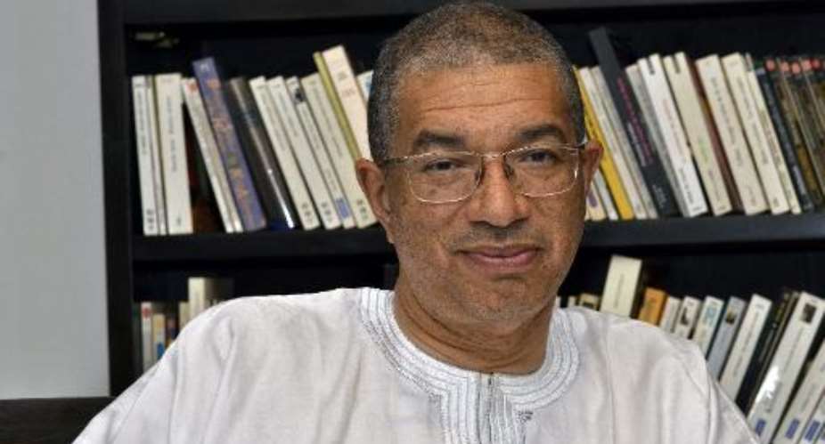 Newly appointed Benin Prime Minister Lionel Zinsou is pictured during an interview at his office in Cotonou, on June 22, 2015.  By Charles Placide Tossou (AFP)