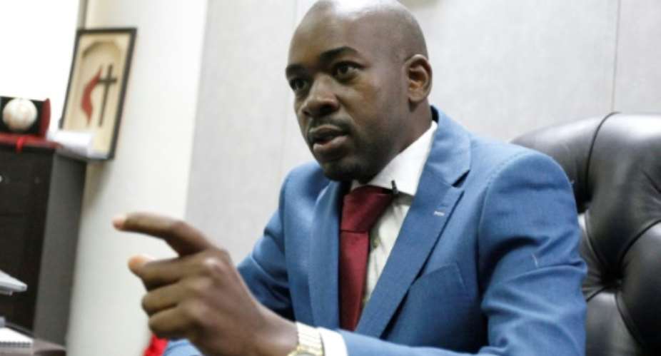 Betting on youth: Nelson Chamisa, president of the Movement for Democratic Change MDC.  By Wilfred Kajese AFP