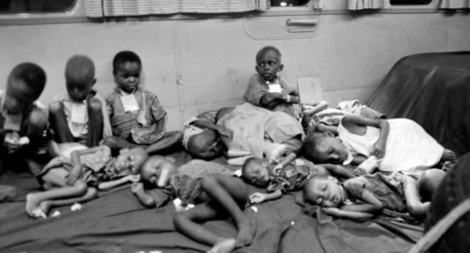 Biafran children were airlifted out of the region during the war.  By Francois Mazure AFPFile