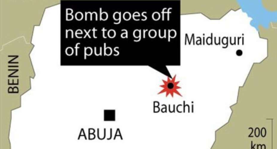 A home-made explosive device was planted in an unfinished building next to a group of pubs.  By  