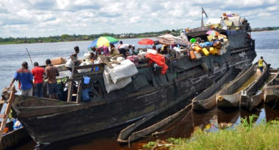 Boat accidents are common in the vast country, typically caused by overloading of passengers and cargo.  By Junior KANNAH AFPFile