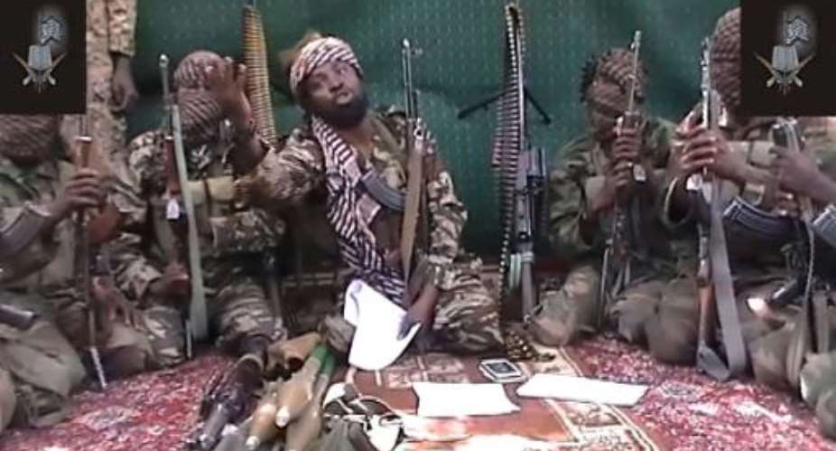 A screengrab taken on September 25, 2013 from a video distributed through an intermediary to local reporters and seen by AFP, shows a man claiming to be the leader of Boko Haram, Abubakar Shekau.  By  Boko HaramAFPFile
