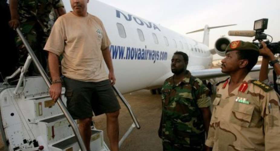 An army spokesman identified the four as a Briton, a Norwegian, a South African and a South Sudanese.  By Ashraf Shazly (AFP)