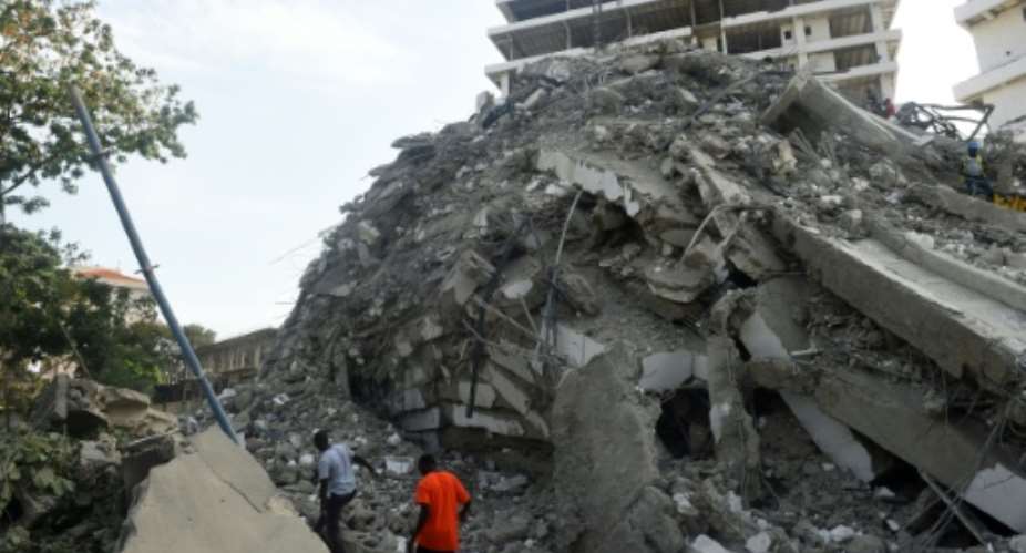 Building collapses are tragically common in Lagos.  By PIUS UTOMI EKPEI (AFP)