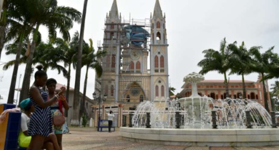 Built in a neo-gothic style between 1897 and 1916, the cathedral is one of the central African country's main tourist attractions.  By ISSOUF SANOGO AFPFile