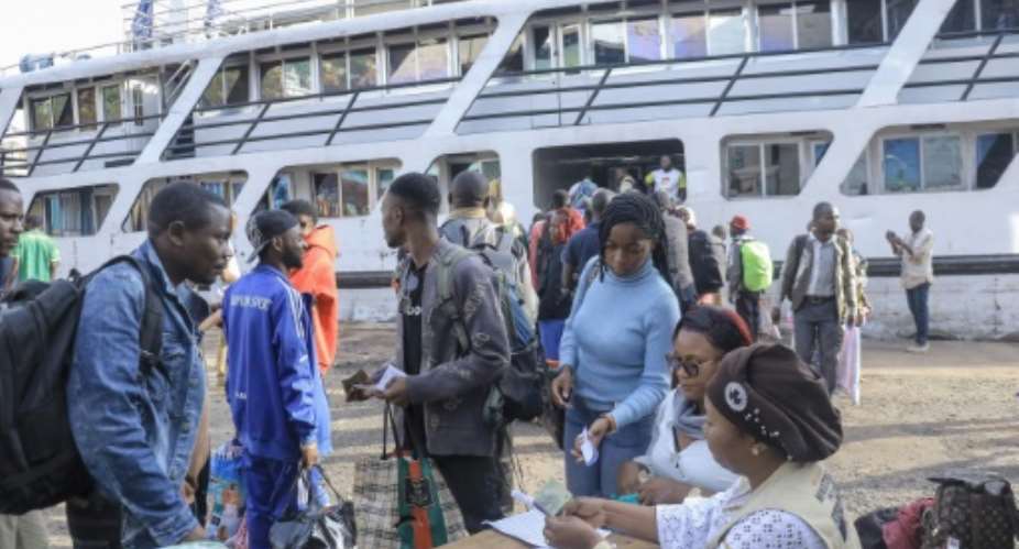 Bukavu depends in part on agricultural products grown in North Kivu and transported from the port of Goma.  By Amani Alimasi (AFP)