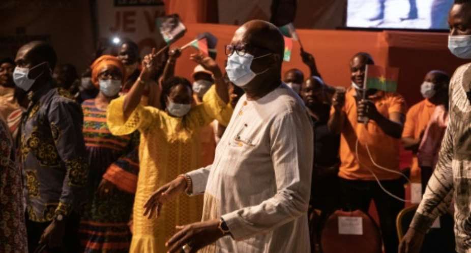 Burkina Faso President Roch Marc Christian Kabore condemned the attack that left 100 civilians dead as 'barbaric' and 'despicable'.  By OLYMPIA DE MAISMONT AFP